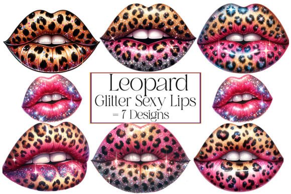 Download Leopard Glitter Sexy Lips Sublimation - Lips sublimation Collection