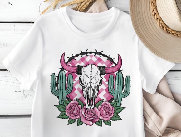 Download Western Cow Skull Png, Cactus and Roses - Premium Resources